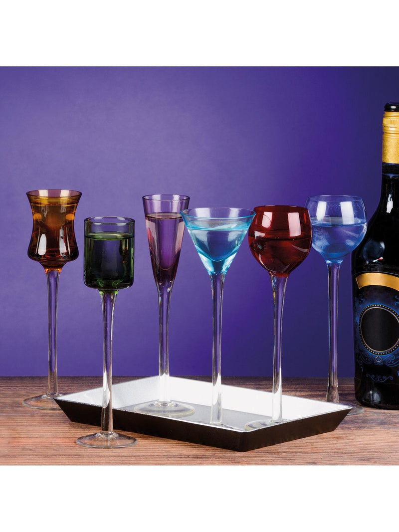 Artland Jewel Tone liqueur glass set 7 piece, imported from the UK