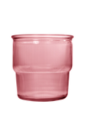 Vidrios San Miguel pink ribbed glass tumbler 300ml, imported from the UK