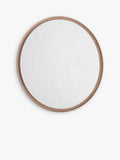 Yearn round wall mirror oak wood frame 60cm - British product