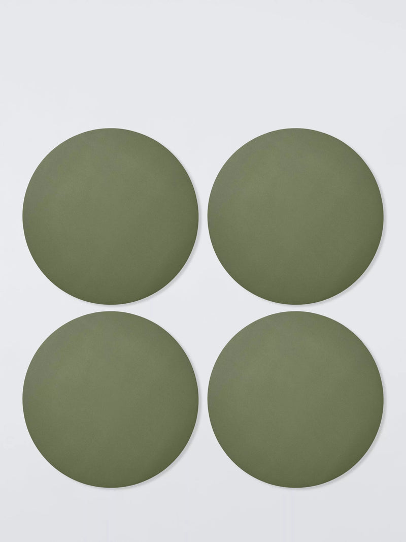 John Lewis The Colour Edit Round Faux Leather Placemats, Set of 4
