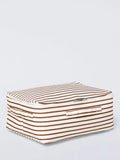 John Lewis soft polyester storage bag auburn stripe small, UK version