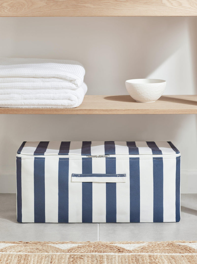 John Lewis large polyester storage bag, blue stripe, UK version