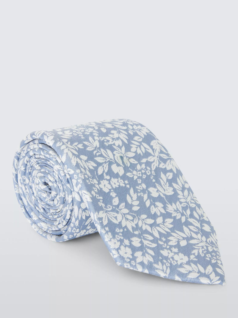 John Lewis leaf print silk tie 146cm, imported from the UK