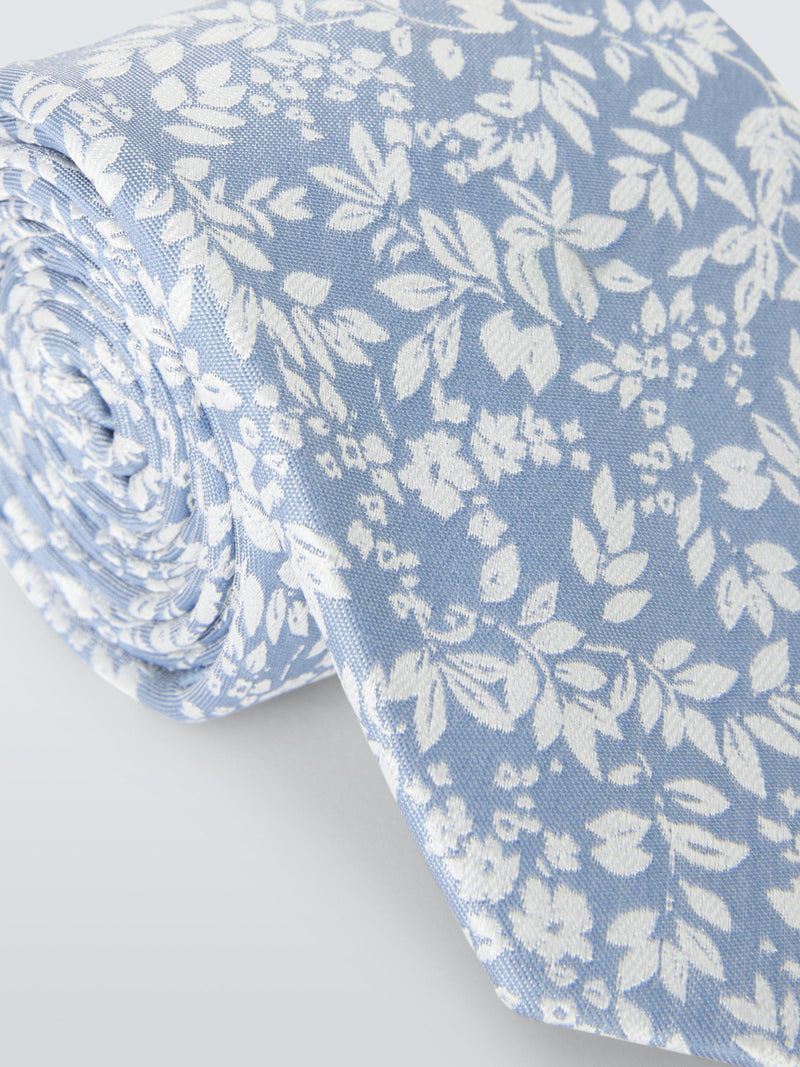 John Lewis leaf print silk tie 146cm, imported from the UK