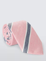 John Lewis John Lewis Silk Blend Bold Stripe Tie- Buy online at McGrocer