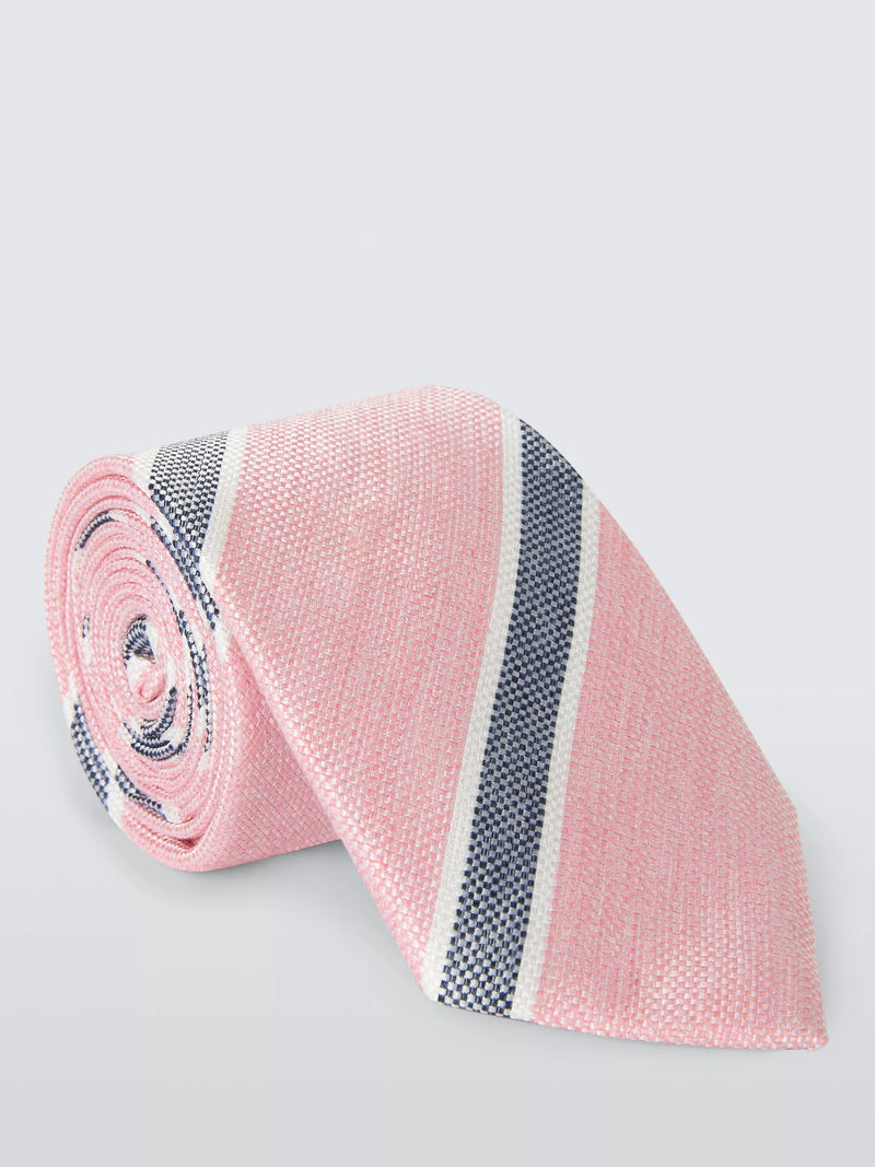John Lewis silk blend bold stripe tie 146cm (British brand)