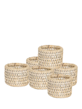 John Lewis Neptune Ashcroft Rattan Napkin Rings Set of 6- Buy online at McGrocer