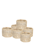 Neptune Ashcroft rattan napkin rings set of 6, UK version