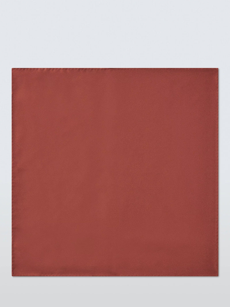 John Lewis silk pocket square burnt orange 30x30cm (British brand)