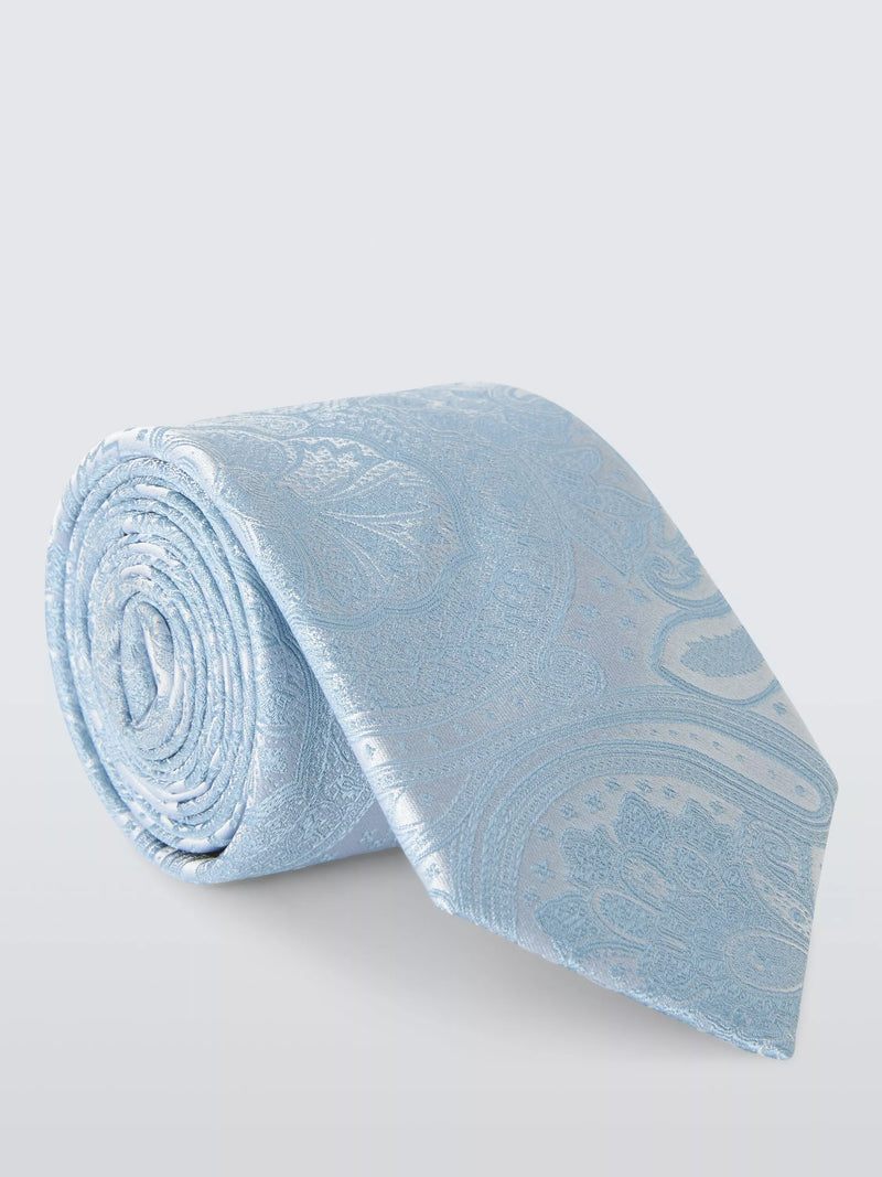 John Lewis silk paisley tie and pocket square set (British brand)