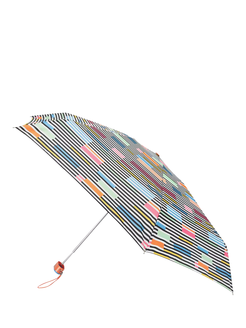 totes Compact Flat Colour Block Stripe Umbrella, imported from the UK
