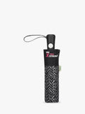 totes automatic umbrella black white drops print (British brand)