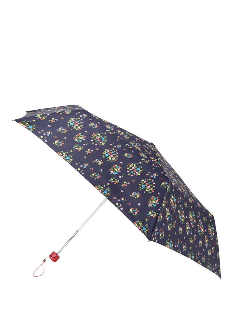 totes mini umbrella blue floral print 16.5cm (British brand)