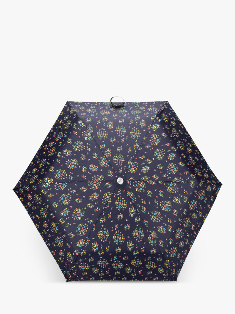 totes mini umbrella blue floral print 16.5cm (British brand)