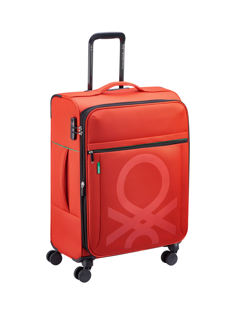 Benetton Colour Block medium suitcase 66cm, imported from the UK
