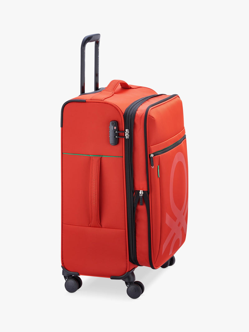 Benetton Colour Block medium suitcase 66cm, imported from the UK