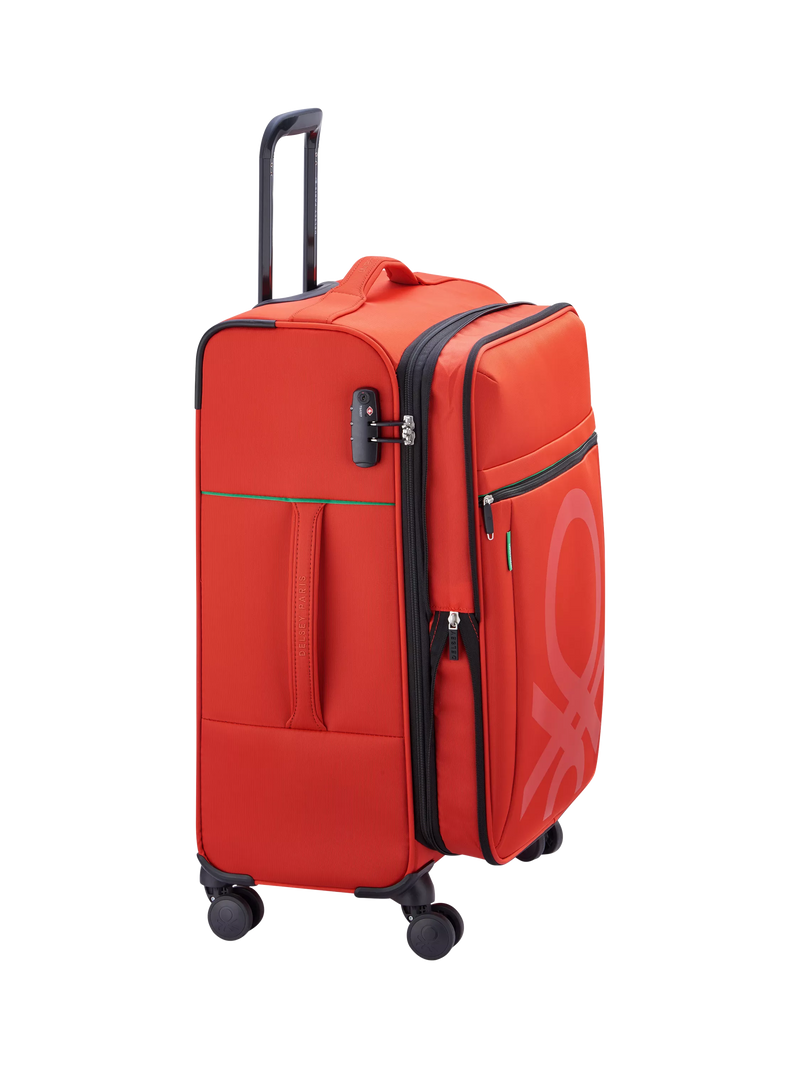 Benetton Colour Block medium suitcase 66cm, imported from the UK