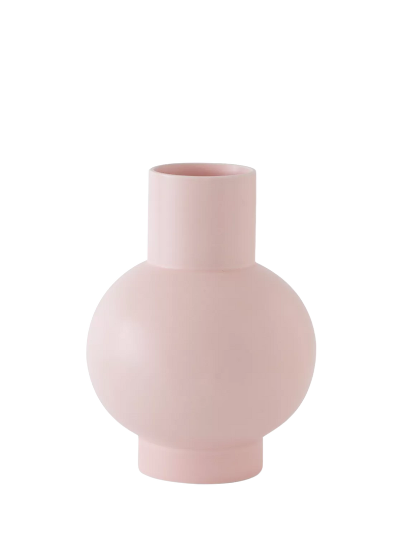 raawii Strøm large earthenware vase coral blush 24cm, UK version