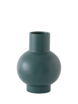 John Lewis raawii Strøm Large Earthenware Vase in Green Gables, 24cm- Buy online at McGrocer