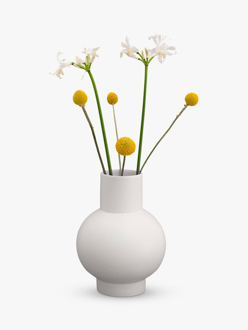 raawii Strøm large earthenware vase vaporous grey - British product