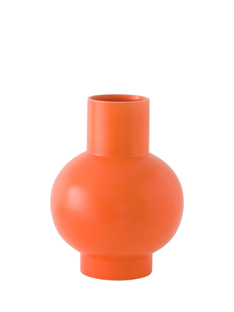raawii large earthenware vase vibrant orange H24cm (British brand)