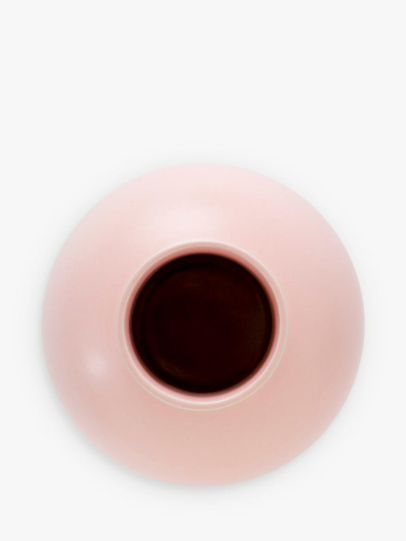 raawii Strøm small earthenware vase coral blush 16cm, imported from the UK