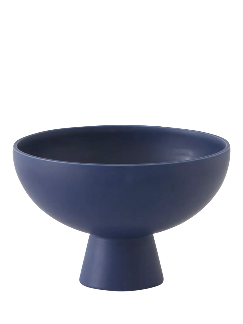 raawii large footed serve bowl 22cm blue, imported from the UK