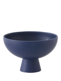 raawii large footed serve bowl 22cm blue, imported from the UK
