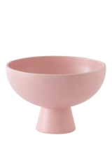 John Lewis raawii Strøm Large Earthenware Footed Serve Bowl, Coral Blush, 22cm- Buy online at McGrocer
