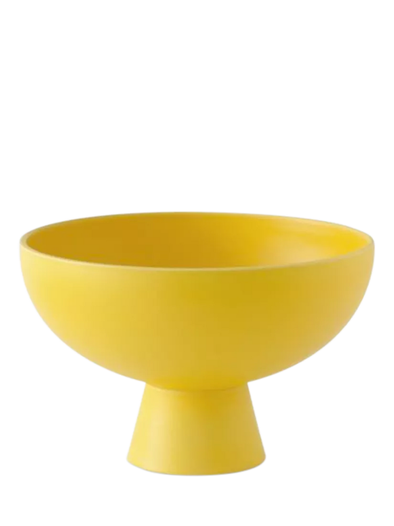 raawii Strøm medium footed earthenware serve bowl 19cm Freesia (British brand)