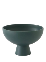 John Lewis raawii Strøm Medium Earthenware Footed Serve Bowl, Green Gables, 19cm- Buy online at McGrocer