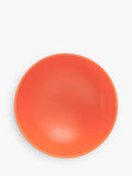 raawii Strøm medium earthenware footed serve bowl 19cm vibrant orange, UK version