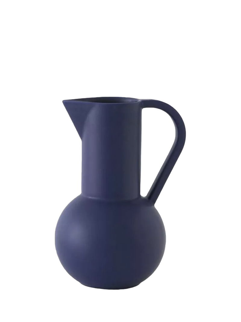 raawii Strøm earthenware jug blue 1.5L, UK version