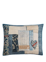 John Lewis Pottery Barn Love Reversible Quilted Kingsize Bedspread Blue/Multi- Buy online at McGrocer