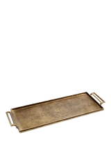 John Lewis Pottery Barn Rustic Small Rectangular Tray, Gold- Buy online at McGrocer
