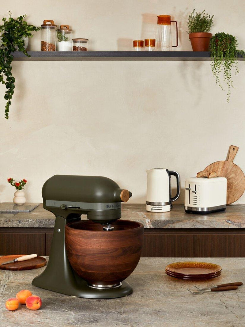 KitchenAid Artisan stand mixer 4.7L walnut wood bowl - British product