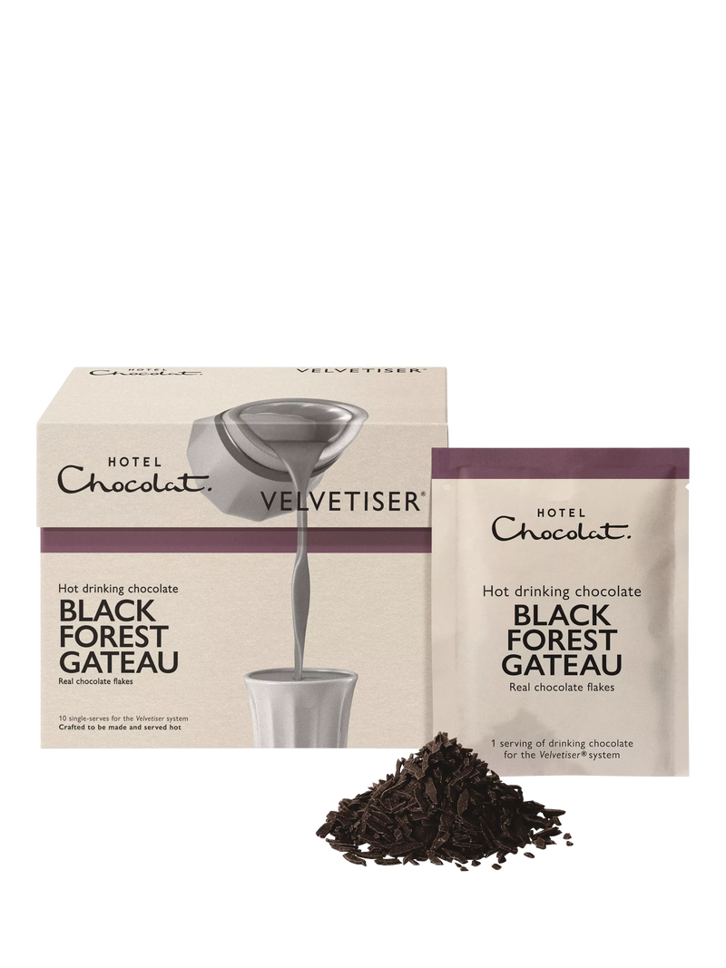 Hotel Chocolat Black Forest Gateau hot chocolate sachets 310g - British product