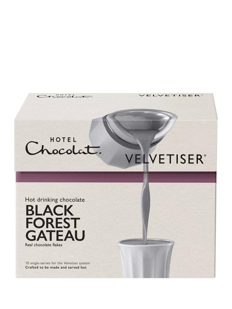 Hotel Chocolat Black Forest Gateau hot chocolate sachets 310g - British product