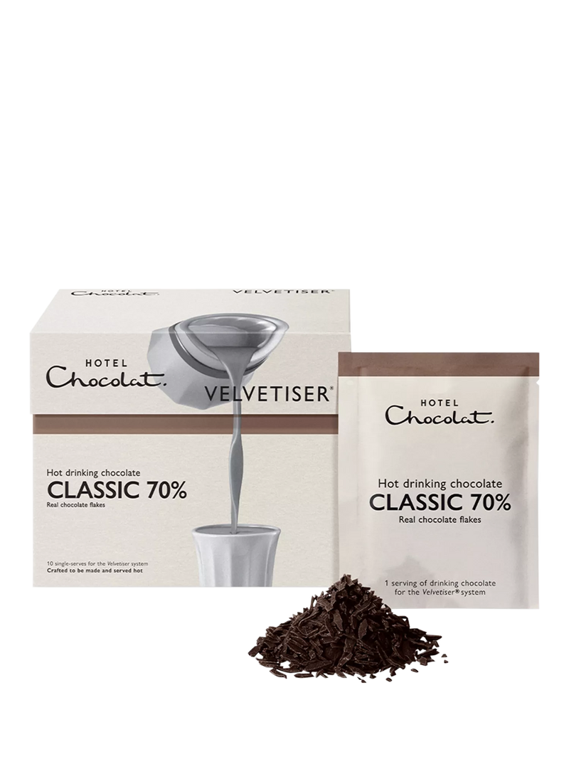 Hotel Chocolat 70% dark hot chocolate sachets 310g - British product