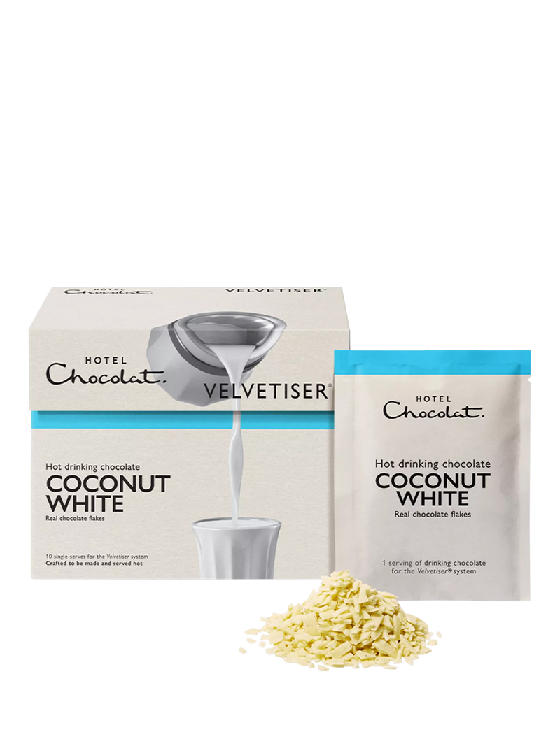 Hotel Chocolat coconut white hot chocolate sachets 310g (British brand)