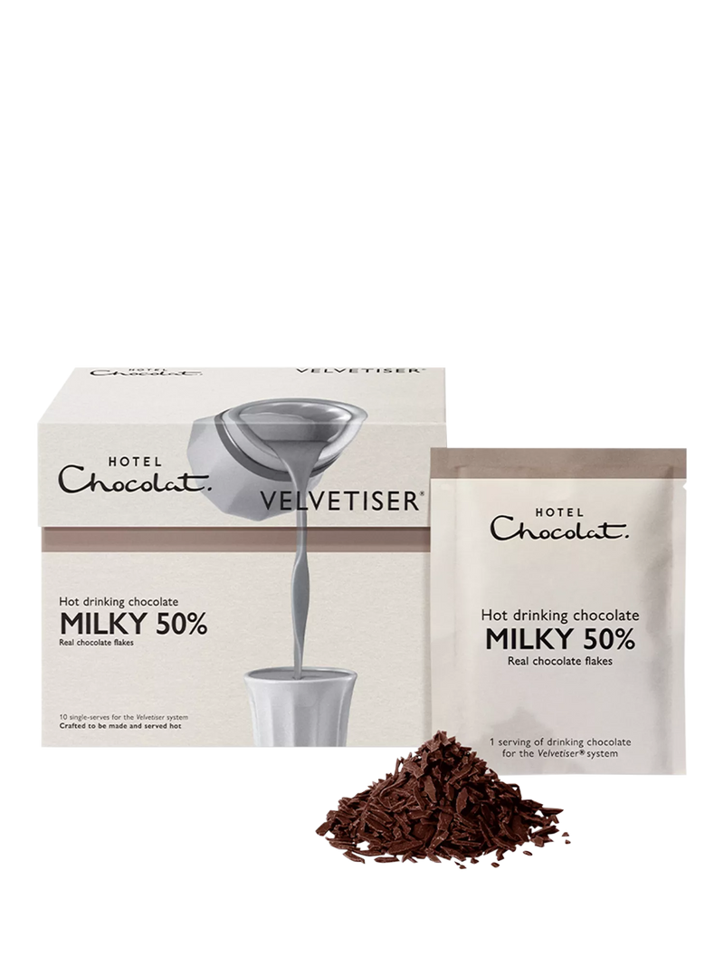 Hotel Chocolat hot chocolate sachets Milky 50% 310g (British brand)