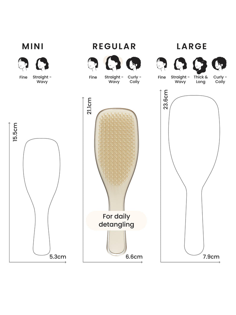 Tangle Teezer Chrome brush Champagne Gold (British brand)