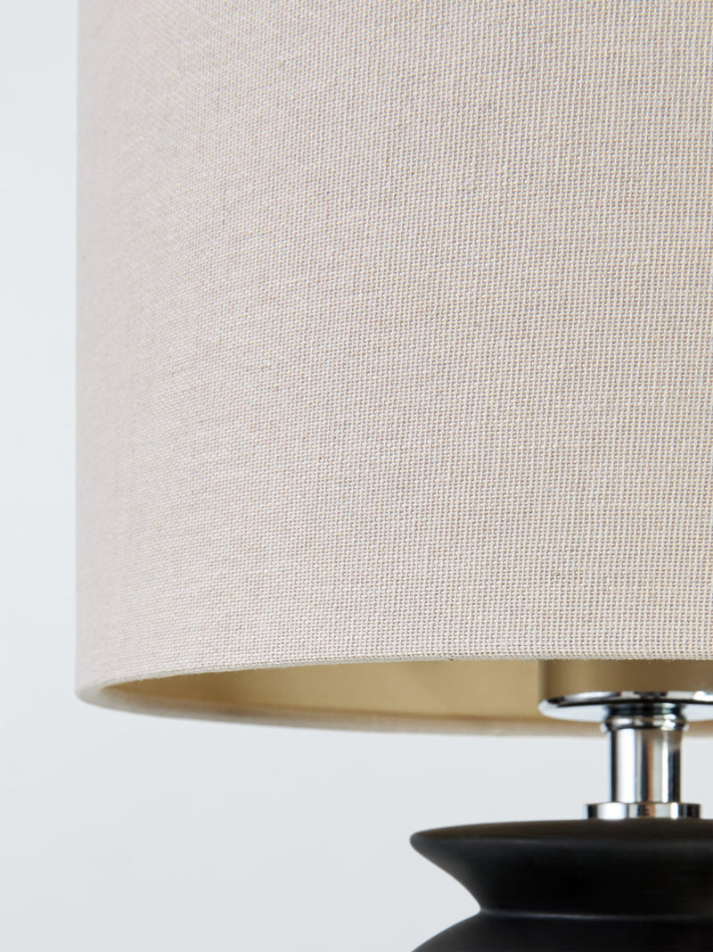 John Lewis Adila black ceramic table lamp (British brand)