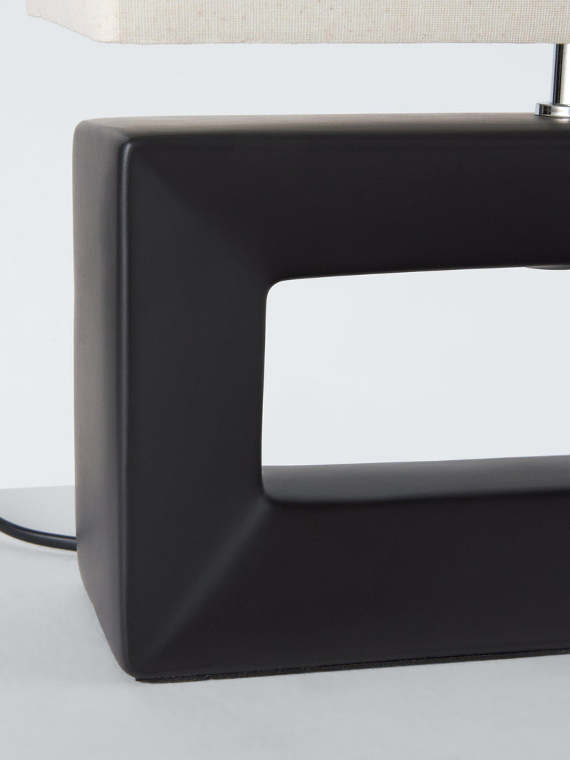 John Lewis Amani short block table lamp black 35cm (British brand)