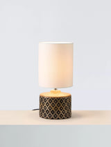 John Lewis John Lewis Kollur Short Cylindrical Table Lamp, Wood- Buy online at McGrocer