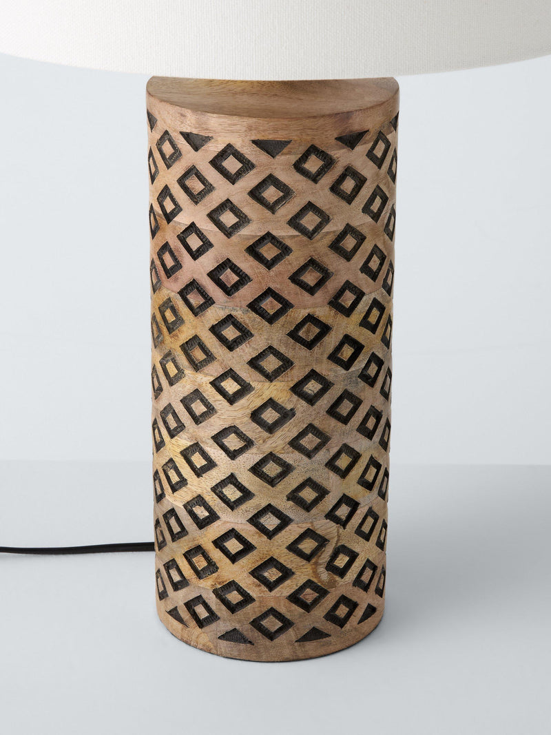John Lewis Kollur wood table lamp, imported from the UK
