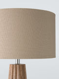 John Lewis Vallei mangowood table lamp with cotton shade - British product