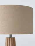 John Lewis Vallei mangowood table lamp with cotton shade - British product