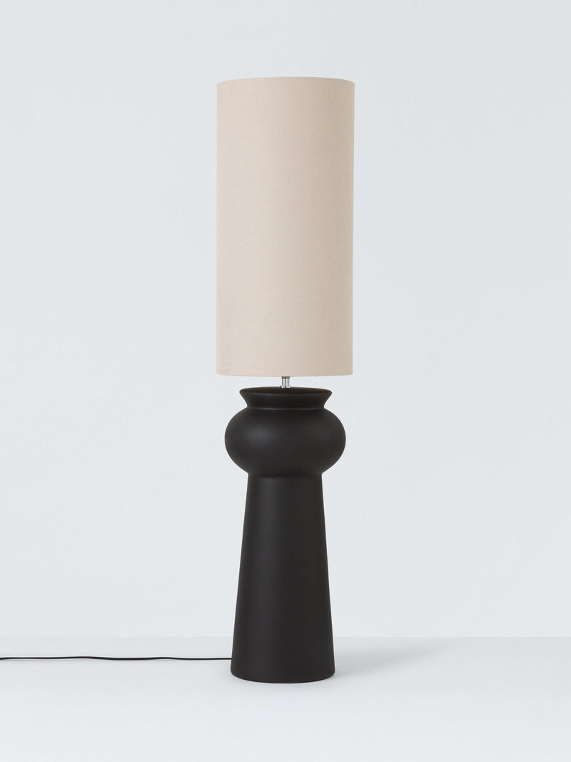 John Lewis ceramic floor lamp black large, UK version