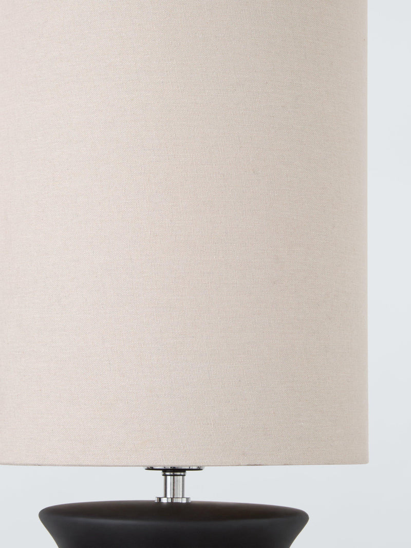 John Lewis ceramic floor lamp black large, UK version